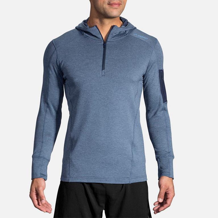 Brooks Mens Notch Thermal Running Jackets - Blue (302596-XWS)